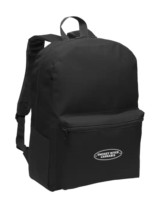 Casual Black Lightweight Laptop Backpack w/Smokey River