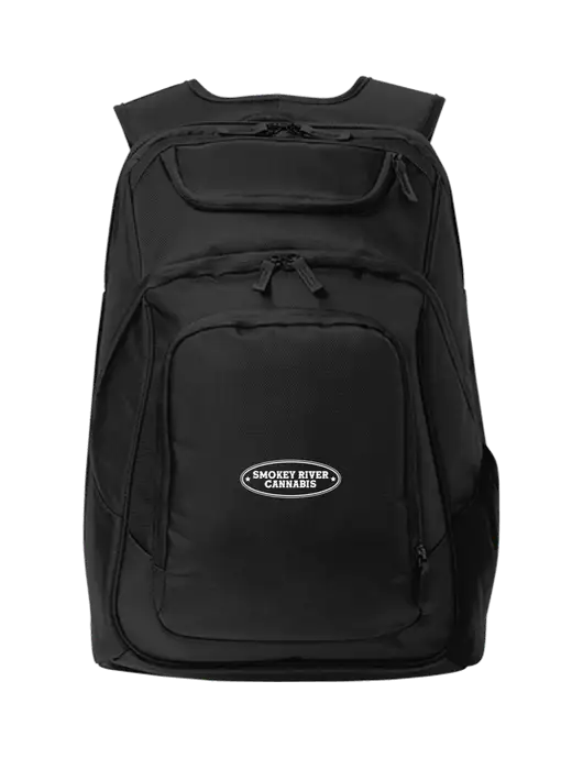 Executive Black Laptop Backpack w/Smokey River