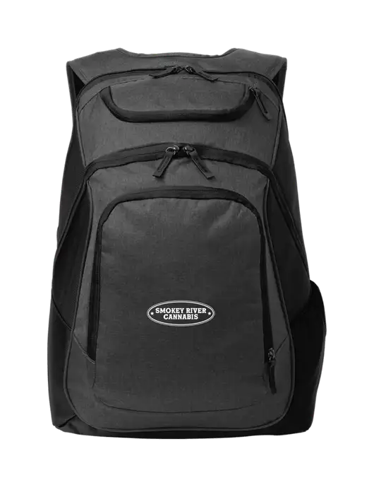 Executive Graphite Heather/Black Laptop Backpack w/Smokey River