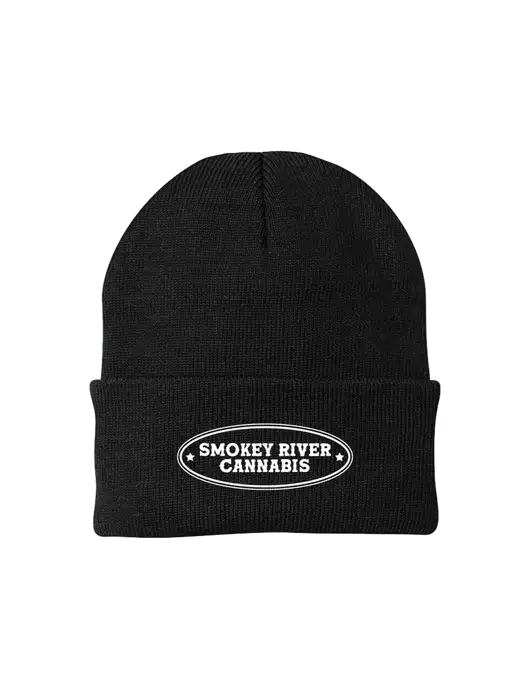 Black Knit Cap w/Smokey River