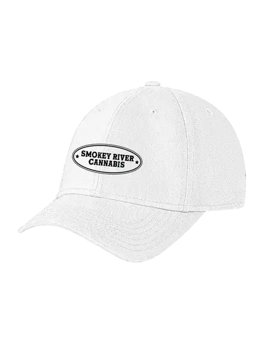 White Structured Soft Snap Closure Hook & Loop Cap w/Smokey River