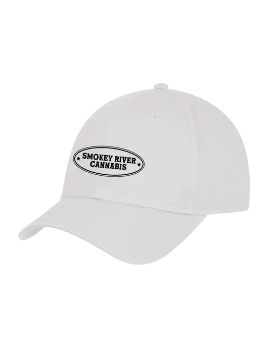 White Structured Cap Hook & Loop w/Smokey River