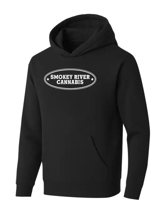 BELLA+CANVAS Black Sponge Fleece Pullover Hoodie w/Smokey River