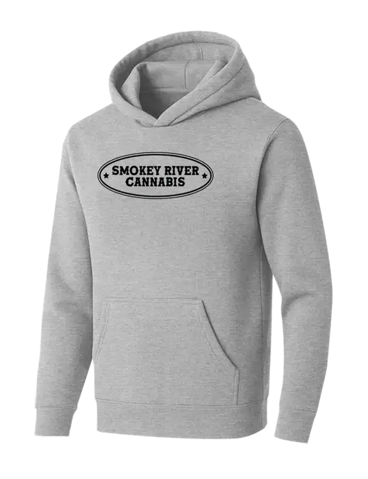 BELLA+CANVAS Light Grey Heather Sponge Fleece Pullover Hoodie w/Smokey River