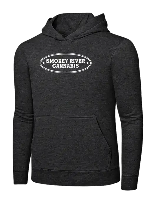 Dark Heather Grey 7.8 oz Ring Spun Hooded Sweatshirt w/Smokey River