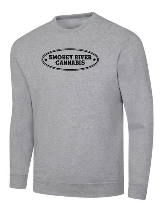Light Grey Heather 7.8 oz Ring Spun Crew Sweatshirt w/Smokey River