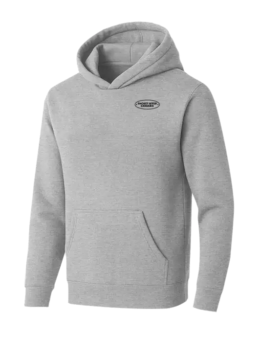 BELLA+CANVAS Light Grey Heather Sponge Fleece Pullover Hoodie w/Smokey River