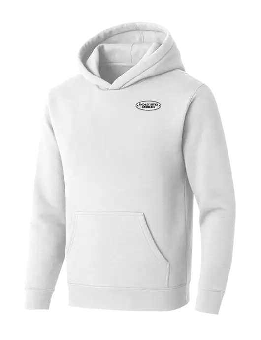 BELLA+CANVAS Heathered White Sponge Fleece Pullover Hoodie w/Smokey River