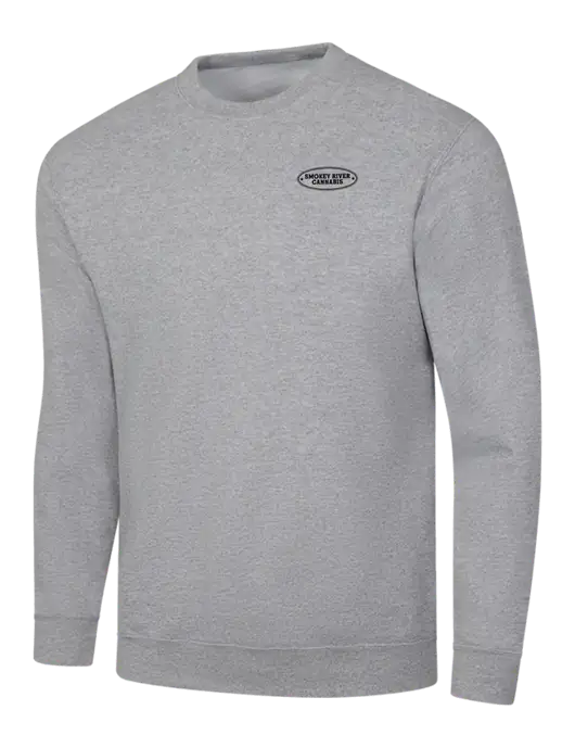 Light Grey Heather 7.8 oz Ring Spun Crew Sweatshirt w/Smokey River