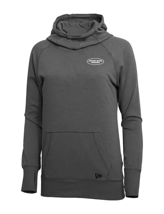 New Era Black Heather Womens Tri-Blend Fleece Pullover Hoodie w/Smokey River