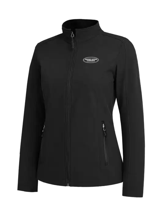 Black Womens Core Soft Shell Jacket w/Smokey River