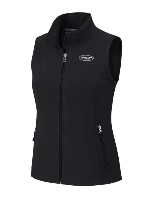 Black Womens Core Soft Shell Vest w/Smokey River