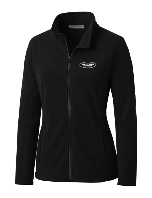 Black Womens Microfleece Jacket w/Smokey River