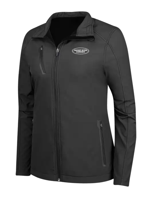 Black Womens Welded Softshell Jacket w/Smokey River