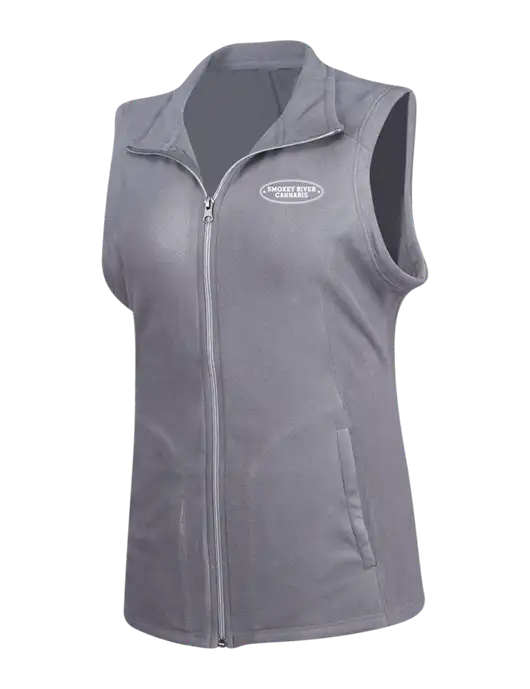 Medium Grey Womens Microfleece Vest w/Smokey River