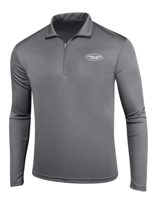 Medium Grey PosiCharge Competitor 1/4 Zip Pullover w/Smokey River