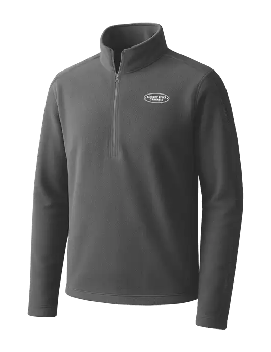 Medium Grey Microfleece 1/2 Zip Pullover w/Smokey River